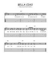 Téléchargez la tablature de la musique italie-bella-ciao en PDF