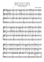 Téléchargez la partition de Berceuse corse en PDF pour 2 voix égales et piano