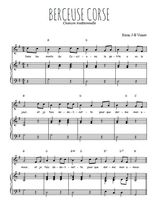 Téléchargez la partition de Berceuse corse en PDF pour Chant et piano