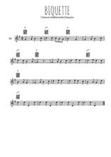 Téléchargez l'arrangement de la partition en Sib de la musique Biquette en PDF