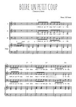 Téléchargez la partition de Boire un petit coup en PDF pour 3 voix SAB et piano