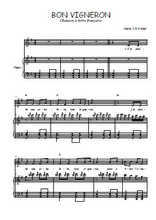 Téléchargez l'arrangement de la partition de Traditionnel-Bon-vigneron en PDF pour Chant et piano