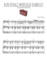 Téléchargez l'arrangement de la partition de comptine-bon-voyage-monsieur-dumollet en PDF pour Chant et piano