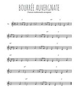 Téléchargez la partition de la musique Bourrée auvergnate en PDF, pour violon