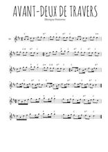Téléchargez l'arrangement de la partition en Sib de la musique Avant-deux de travers en PDF