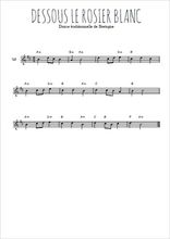 Téléchargez l'arrangement de la partition en Sib de la musique Dessous le rosier blanc (Bretagne) en PDF