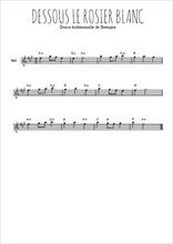 Téléchargez l'arrangement de la partition pour sax en Mib de la musique Dessous le rosier blanc (Bretagne) en PDF
