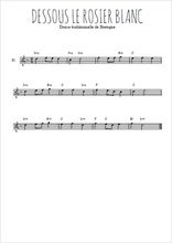 Téléchargez la partition de la musique Dessous le rosier blanc (Bretagne) en PDF, pour flûte traversière