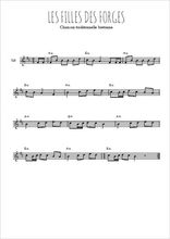 Téléchargez l'arrangement de la partition en Sib de la musique Les filles de forges en PDF
