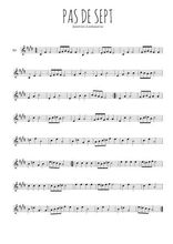 Téléchargez l'arrangement de la partition en Sib de la musique Pas de sept en PDF