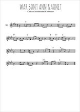 Téléchargez l'arrangement de la partition en Sib de la musique War bont ann naonet en PDF