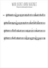 Téléchargez l'arrangement de la partition pour sax en Mib de la musique War bont ann naonet en PDF