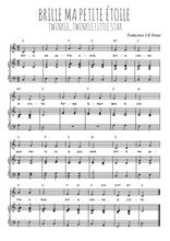 Téléchargez l'arrangement de la partition de Traditionnel-Brille-ma-petite-etoile en PDF pour Chant et piano