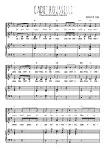 Téléchargez l'arrangement de la partition de Cadet Rousselle en PDF pour deux voix égales et piano