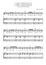 Téléchargez l'arrangement de la partition de Traditionnel-Cadet-Rousselle en PDF pour Chant et piano