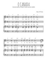 Téléchargez l'arrangement de la partition de Hymne national canadien - O Canada en PDF pour deux voix égales et piano