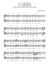 Téléchargez l'arrangement de la partition de Hymne national canadien - O Canada en PDF à deux voix