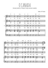 Téléchargez la partition de O Canada en PDF pour 3 voix SAB et piano