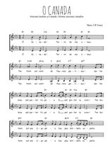 Téléchargez l'arrangement de la partition de Hymne national canadien en français en PDF à deux voix