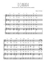 Téléchargez l'arrangement de la partition de Hymne national canadien en français en PDF pour trois voix mixtes et piano