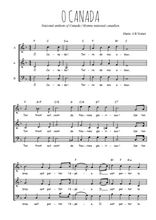 Téléchargez l'arrangement de la partition de Hymne national canadien en français en PDF à trois voix