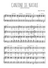 Téléchargez l'arrangement de la partition de Canzone di natale en PDF pour deux voix égales et piano