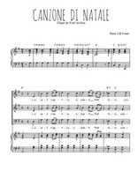 Téléchargez l'arrangement de la partition de Canzone di natale en PDF pour trois voix mixtes et piano