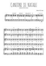 Téléchargez l'arrangement de la partition de Canzone di natale en PDF pour 4 voix mixtes et piano