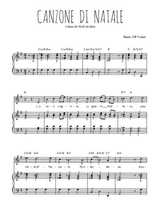 Téléchargez l'arrangement de la partition de Traditionnel-Canzone-di-natale en PDF pour Chant et piano