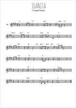 Téléchargez l'arrangement de la partition en Sib de la musique Juanita en PDF