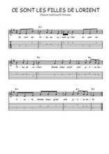Téléchargez la tablature de la musique Traditionnel-Ce-sont-les-filles-de-Lorient en PDF