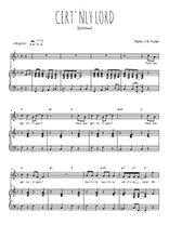 Téléchargez la partition de Cert'nly Lord en PDF pour Chant et piano