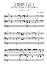 Téléchargez l'arrangement de la partition de Traditionnel-Chanson-a-virer en PDF pour Chant et piano