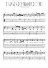 Téléchargez la tablature de la musique chanson-des-pommes-de-terre en PDF