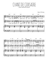 Téléchargez l'arrangement de la partition de Chant de corsaires en PDF pour deux voix égales et piano