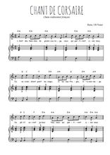 Téléchargez l'arrangement de la partition de Traditionnel-Chant-de-corsaires en PDF pour Chant et piano