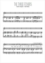Téléchargez l'arrangement de la partition de charles-kingsley-john-hullah-the-three-fishers en PDF pour Chant et piano