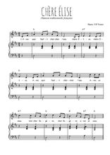Téléchargez la partition de Chère Élise en PDF pour Chant et piano