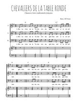 Téléchargez l'arrangement de la partition de Chevaliers de la Table ronde en PDF pour trois voix mixtes et piano