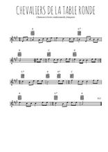 Téléchargez la partition en Sib de la musique chevaliers-de-la-table-ronde en PDF