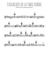 Téléchargez la partition pour saxophone en Mib de la musique chevaliers-de-la-table-ronde en PDF