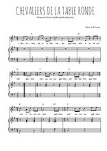 Téléchargez l'arrangement de la partition de chevaliers-de-la-table-ronde en PDF pour Chant et piano