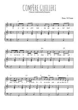 Téléchargez la partition de Compère Guilleri en PDF pour Chant et piano