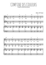 Téléchargez la partition de Comptine des couleurs en PDF pour 2 voix égales et piano