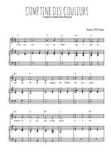 Téléchargez l'arrangement de la partition de Traditionnel-Comptine-des-couleurs en PDF pour Chant et piano