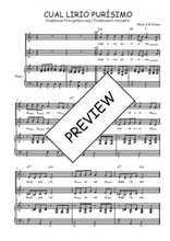 Téléchargez l'arrangement de la partition de Cual lirio purísimo en PDF pour deux voix égales et piano