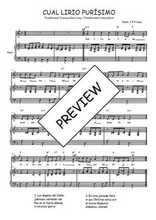 Téléchargez l'arrangement de la partition de Traditionnel-Cual-lirio-purisimo en PDF pour Chant et piano