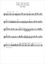 Téléchargez l'arrangement de la partition pour sax en Mib de la musique Dallas blues en PDF