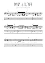 Téléchargez la tablature de la musique Traditionnel-Dans-la-troupe en PDF