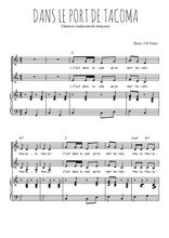 Téléchargez l'arrangement de la partition de Dans le port de Tacoma en PDF pour deux voix égales et piano